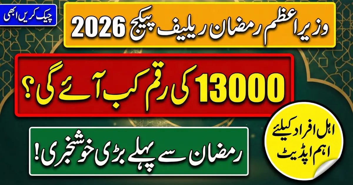 pmrrp.nitb.gov.pk Ramzan Relief 13000 Distribution Date Expected Before Ramadan 2026