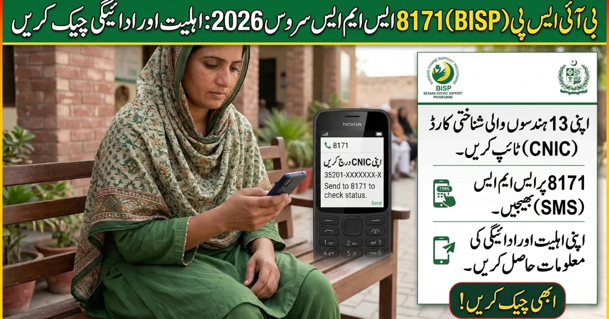 BISP 8171 SMS Service 2026 – Check Eligibility and Payment Status Easily