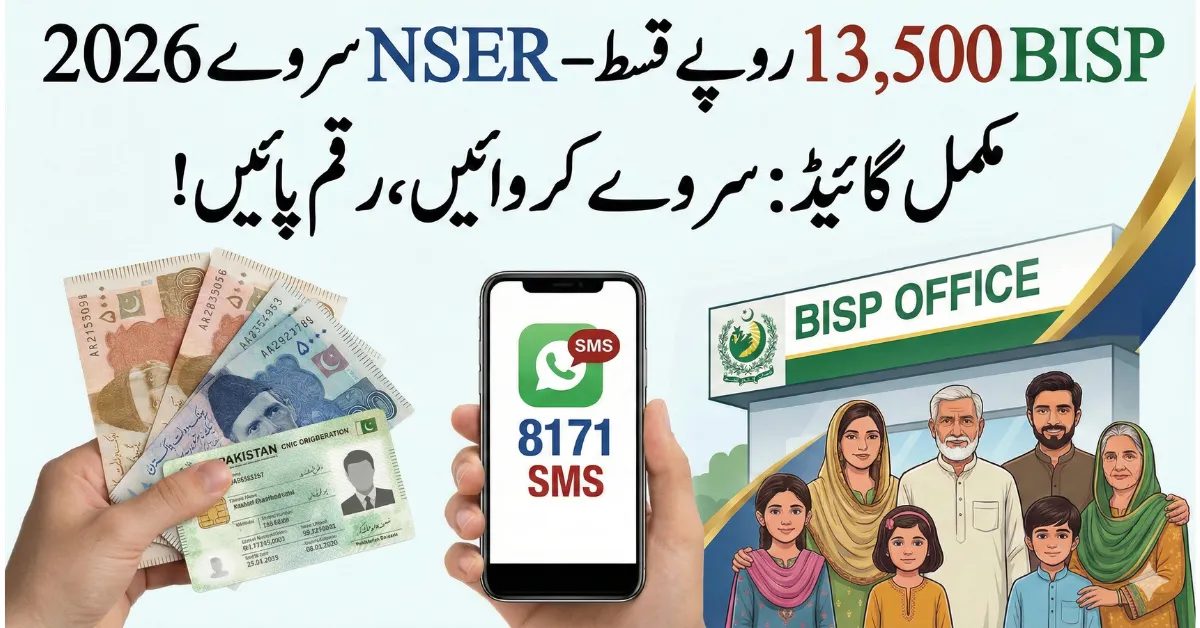 NSER Survey Registration 2026 for BISP Rs. 13,500 Payment – Complete Step-by-Step Guide