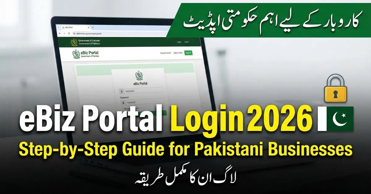eBiz Portal Login 2026 – Step-by-Step Guide for Pakistani Businesses